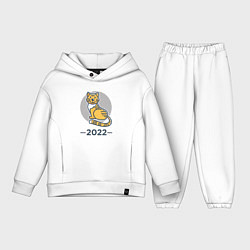 Детский костюм оверсайз Тигр 2022, цвет: белый