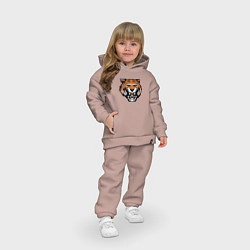 Детский костюм оверсайз Tiger Roar, цвет: пыльно-розовый — фото 2