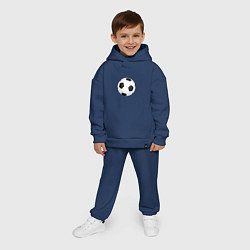 Детский костюм оверсайз Футбольный мяч, цвет: тёмно-синий — фото 2