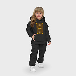 Детский костюм оверсайз Три тигра, цвет: черный — фото 2