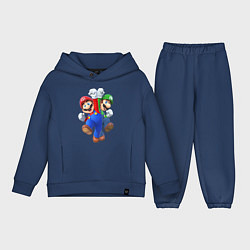 Детский костюм оверсайз Mario Bros, цвет: тёмно-синий