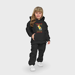 Детский костюм оверсайз Рождественский свитер Корелла, цвет: черный — фото 2