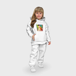 Детский костюм оверсайз КУКЛА НА ИГРАХ ИГРА КАЛЬМАРА, цвет: белый — фото 2