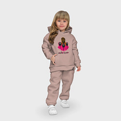 Детский костюм оверсайз Game Team, цвет: пыльно-розовый — фото 2