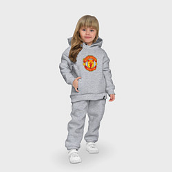 Детский костюм оверсайз Манчестер Юнайтед логотип, цвет: меланж — фото 2