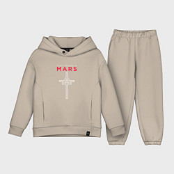 Детский костюм оверсайз 30 Seconds To Mars, logo, цвет: миндальный