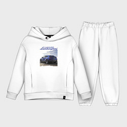 Детский костюм оверсайз Lamborghini Urus Sport, цвет: белый