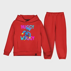 Детский костюм оверсайз Huggy Wuggy: Игрушка с зубами, цвет: красный