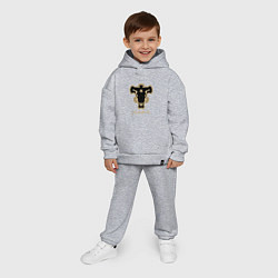Детский костюм оверсайз Черный Бык, цвет: меланж — фото 2
