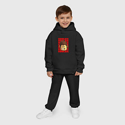 Детский костюм оверсайз ROBLOX RED LOGO LEGO FACE, цвет: черный — фото 2