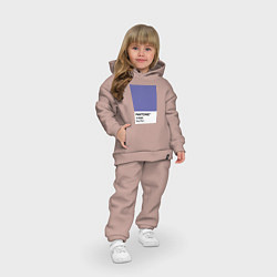 Детский костюм оверсайз Цвет Pantone 2022 года - Very Peri, цвет: пыльно-розовый — фото 2