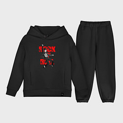 Детский костюм оверсайз Rokc n roll king, цвет: черный
