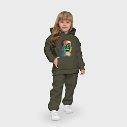 Детский костюм оверсайз Честер поп арт, цвет: хаки — фото 2