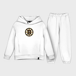 Детский костюм оверсайз Boston are coming, Бостон Брюинз, Boston Bruins, цвет: белый