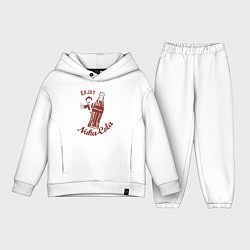 Детский костюм оверсайз Наслаждайся Нука Колой!, цвет: белый