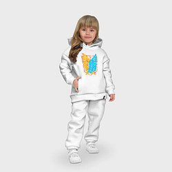 Детский костюм оверсайз ОГНЕННЫЙ ЛОГО АТАКА ТИТАНОВ, цвет: белый — фото 2