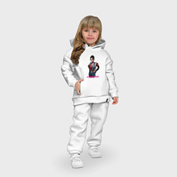 Детский костюм оверсайз Panam - Панам Cyberpunk 2077, цвет: белый — фото 2