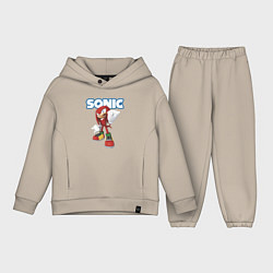 Детский костюм оверсайз Knuckles Echidna Sonic Video game Ехидна Наклз Вид, цвет: миндальный