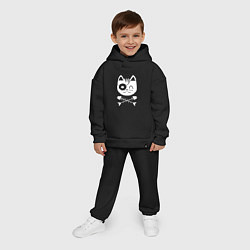 Детский костюм оверсайз Голова кота Skull Hype, цвет: черный — фото 2