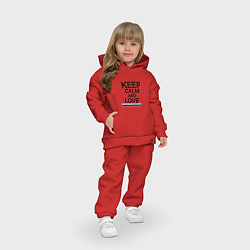 Детский костюм оверсайз Keep calm Makhachkala Махачкала, цвет: красный — фото 2