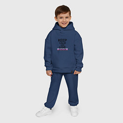 Детский костюм оверсайз Keep calm Izhevsk Ижевск, цвет: тёмно-синий — фото 2