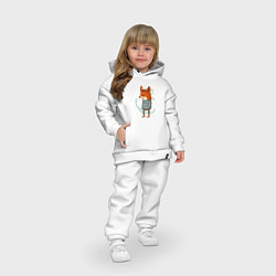 Детский костюм оверсайз Лис-моряк с якорем, цвет: белый — фото 2