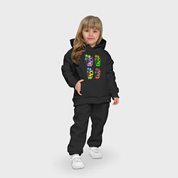 Детский костюм оверсайз Skulls Pop art, цвет: черный — фото 2