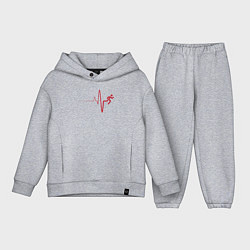 Детский костюм оверсайз ПУЛЬС - БЕГ, цвет: меланж
