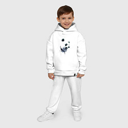 Детский костюм оверсайз Свирепый панда - ярость, цвет: белый — фото 2