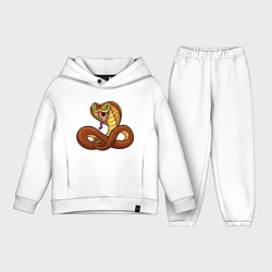 Детский костюм оверсайз Для любителей змей, цвет: белый