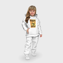 Детский костюм оверсайз Розыск - Барт Симпсон - вознаграждение гарантирова, цвет: белый — фото 2
