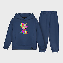 Детский костюм оверсайз Гомер Симпсон - стилизация - color, цвет: тёмно-синий