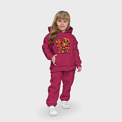 Детский костюм оверсайз Style Hip Hop, цвет: маджента — фото 2