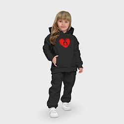Детский костюм оверсайз Бокс в моем сердце, цвет: черный — фото 2