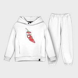 Детский костюм оверсайз Red Hot Chili Peppers Арт, цвет: белый