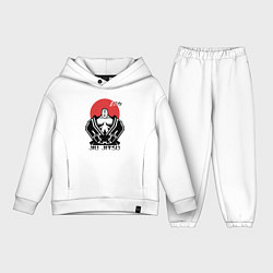 Детский костюм оверсайз Jiu Jitsu red sun logo, цвет: белый