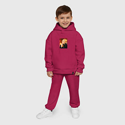Детский костюм оверсайз Hyunjin Stray Kids Circus, цвет: маджента — фото 2
