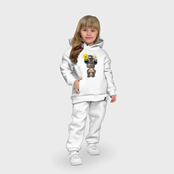 Детский костюм оверсайз Мир - Утконос, цвет: белый — фото 2