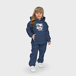 Детский костюм оверсайз Ребекка пиксель, цвет: тёмно-синий — фото 2
