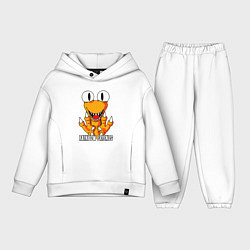 Детский костюм оверсайз Радужные друзья - Оранжевый, цвет: белый