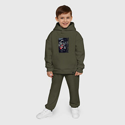 Детский костюм оверсайз Космонавт с гитарой, цвет: хаки — фото 2