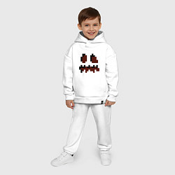 Детский костюм оверсайз Лицо тыквы - Хеллоуин - Майнкрафт, цвет: белый — фото 2