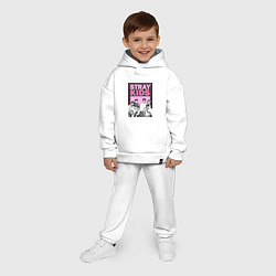 Детский костюм оверсайз Stray Kids boy band, цвет: белый — фото 2