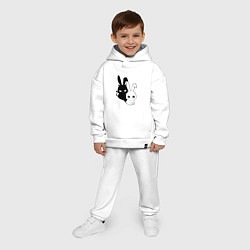 Детский костюм оверсайз Милый кролик - ангелочек или дьяволёнок?, цвет: белый — фото 2
