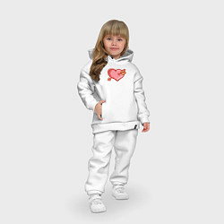 Детский костюм оверсайз Сердце и стрела, цвет: белый — фото 2