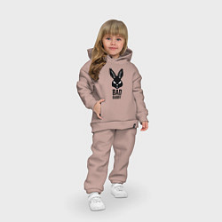 Детский костюм оверсайз Bad rabbit, цвет: пыльно-розовый — фото 2