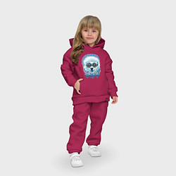Детский костюм оверсайз Blue bear, цвет: маджента — фото 2