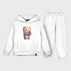 Детский костюм оверсайз Мишка с розочкой