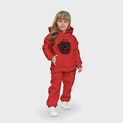 Детский костюм оверсайз Гранат в разрезе скетч, цвет: красный — фото 2