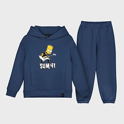 Детский костюм оверсайз Sum41 Барт Симпсон рокер, цвет: тёмно-синий